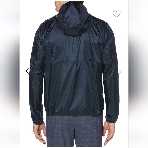 Perry Ellis Mens Hooded Bomber Jacket, Blue, Large  Bomber Jacket - Picture 12 of 12